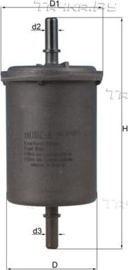 Топливный фильтр Mahle для Renault Twingo II 2007-2014. Артикул KL 416/1