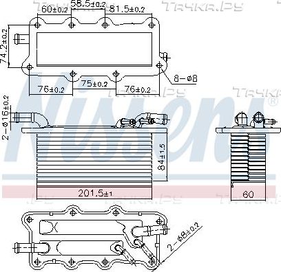 Интеркулер Nissens ** FIRST FIT ** для Volkswagen Golf Sportsvan I 2015-2026. Артикул 96122