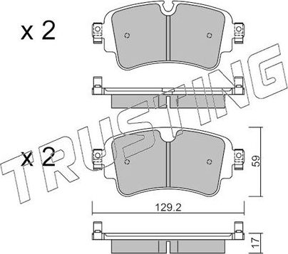 Тормозные колодки Trusting. Артикул 1129.0