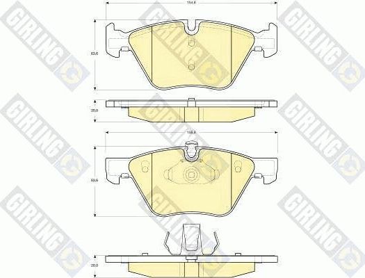 Тормозные колодки Girling. Артикул 6115592