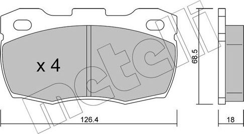 Тормозные колодки Metelli. Артикул 22-0352-0