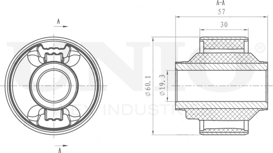 Сайлентблок рычага подвески (Unio). Артикул RMP-20195