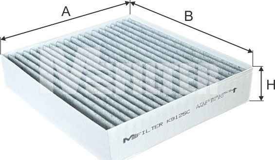 Салонный фильтр MFilter. Артикул K 9125C