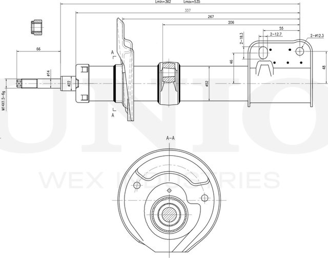 Амортизатор подвески (Unio). Артикул SAB-10288