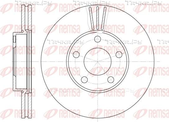 Тормозной диск Remsa передний для Volkswagen Passat B5 1996-2000. Артикул 6549.10