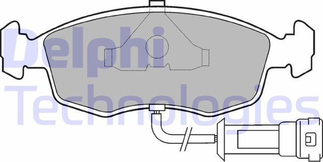 Тормозные колодки Delphi (Low-Metallic). Артикул LP457