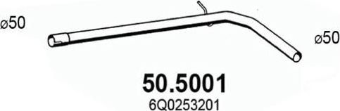 Глушитель Asso для Audi A1 I (8X) 2010-2015. Артикул 50.5001