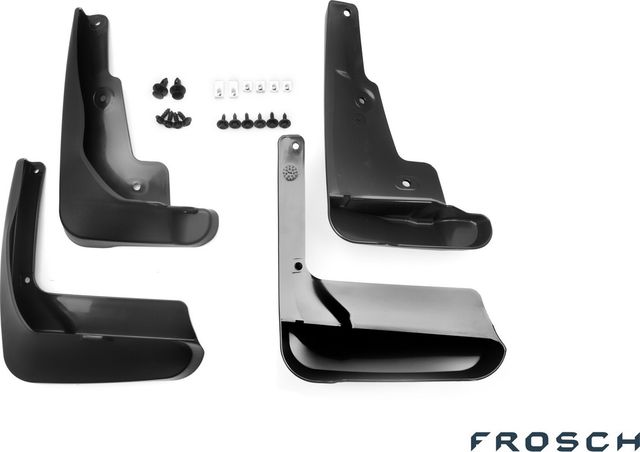 Брызговики Frosch (в пакете) передние и задние литьевые Toyota Camry 50, 55 (V50, V55, XV50, XV55) 2011-2014. Артикул NLF.00.06.L