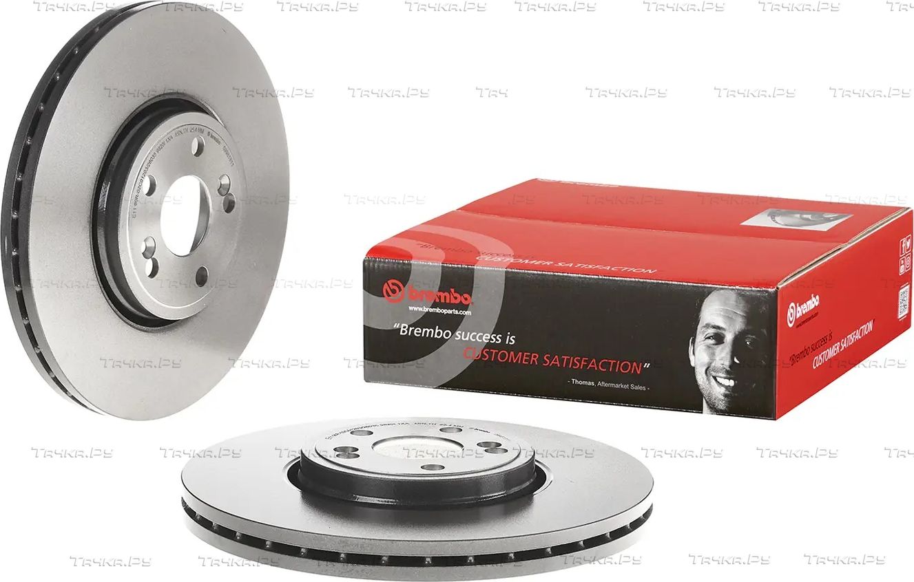 Тормозной диск Brembo PRIME LINE - UV Coated передний для Renault Vel Satis I 2002-2009. Артикул 09.9818.11