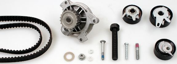 Помпа (водяной насос) с комплектом ремня ГРМ Hepu. Артикул PK05360