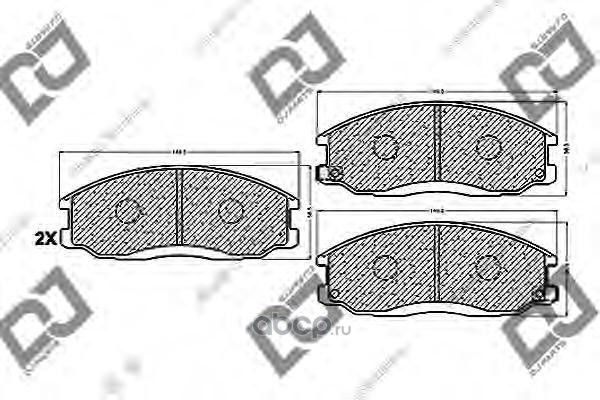 Колодки тормозные (DJ Parts). Артикул BP1126