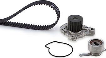 Помпа (водяной насос) с комплектом ремня ГРМ Gates PowerGrip® для Honda Civic VI 1995-2001. Артикул KP15409XS-1