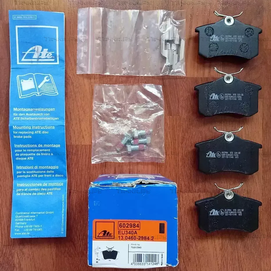 Тормозные колодки ATE задние для SEAT Ibiza II 1996-1999. Артикул 13.0460-2984.2