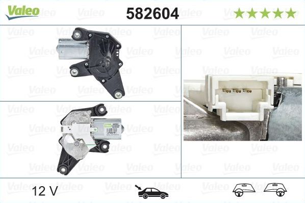 Мотор стеклоочистителя (моторчик дворников) Valeo Orignal Part. Артикул 582604