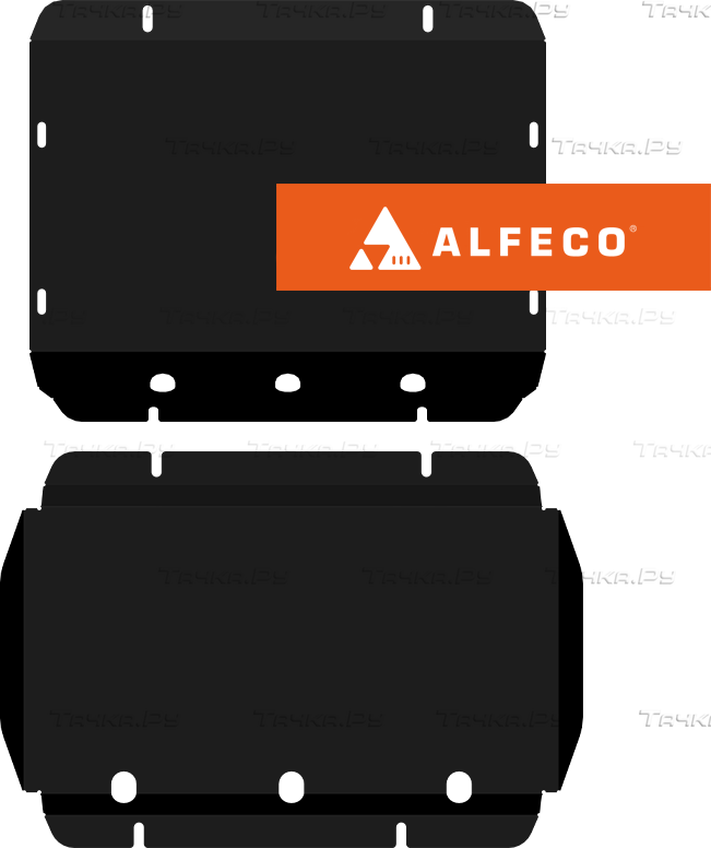 Защита Alfeco для картера (2 части) Chevrolet Tahoe IV 2014-2020. Артикул ALF.37.06