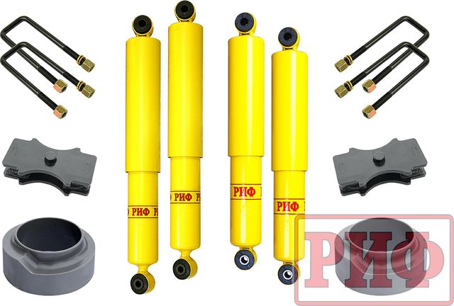 Лифт-комплект РИФ лайт 2 для УАЗ Hunter 2003-2020, лифт 30 мм. Артикул RIF-Hun-30-lite