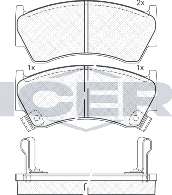 Тормозные колодки Icer. Артикул 181094