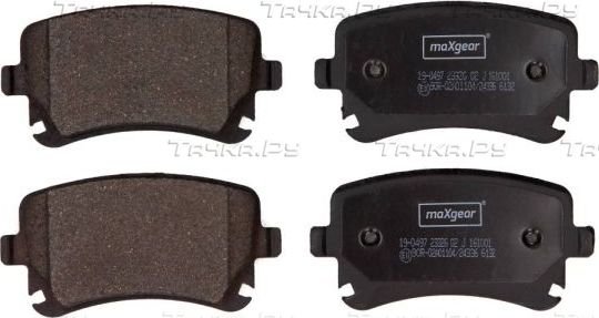 Тормозные колодки MaXgear задние для Audi A6 allroad II (C6) 2006-2011. Артикул 19-0497