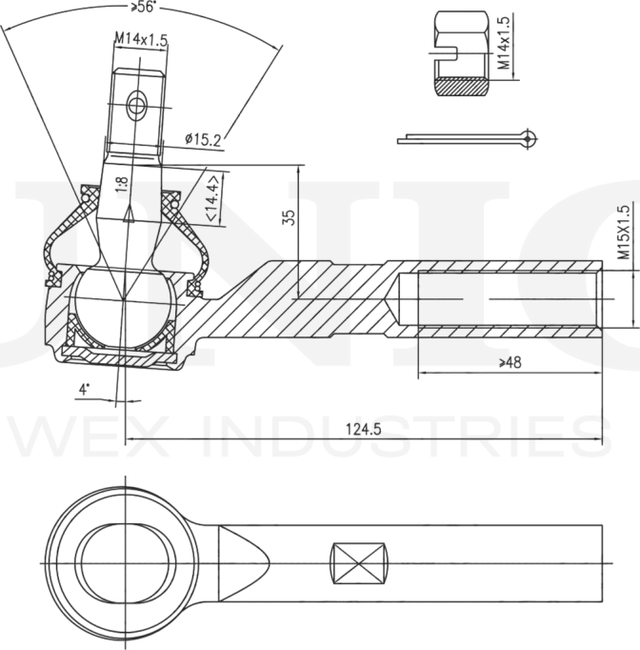 Наконечник рулевой тяги (Unio). Артикул SSP-10002