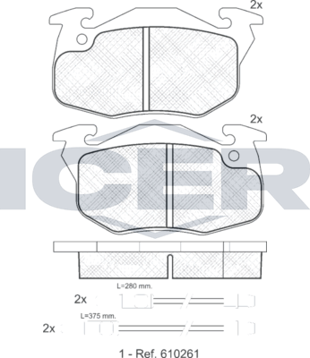 Тормозные колодки Icer. Артикул 180864