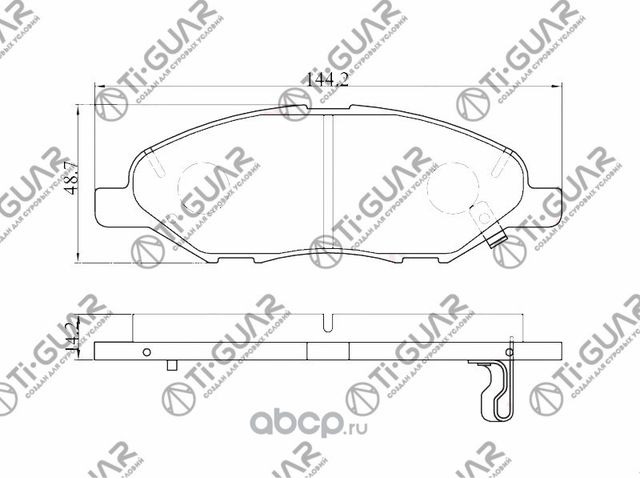 Тормозные колодки (TI-Guar). Артикул TG675C