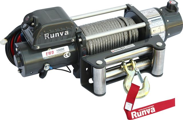 Лебёдка электрическая двухскоростная 12V Runva 10000 lbs 4500 кг. Артикул EWD10000U