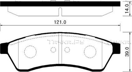 Тормозные колодки HSB задние для Chevrolet Epica I 2005-2006. Артикул HP2009