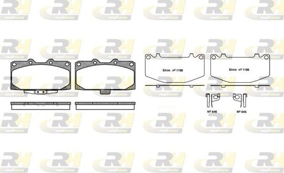 Тормозные колодки RoadHouse передние для Subaru Impreza I 1998-2000. Артикул 2599.12