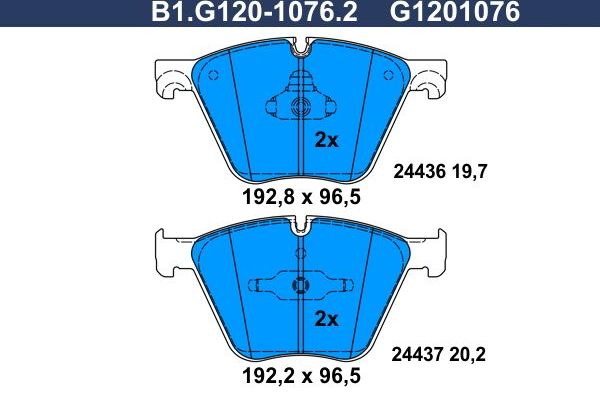 Тормозные колодки Galfer. Артикул B1.G120-1076.2