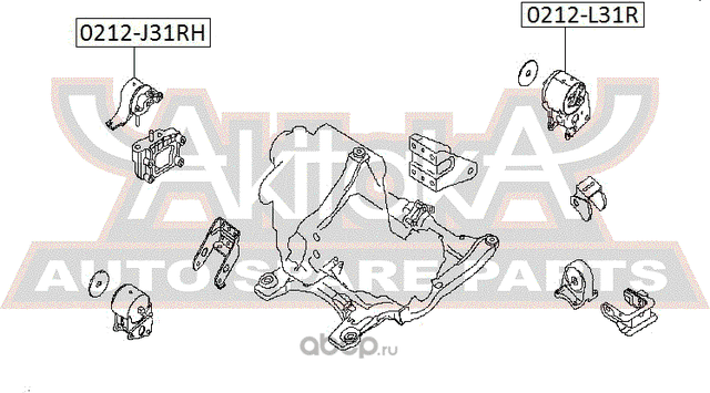 Подушка (опора) двигателя Asva. Артикул 0212-J31RH