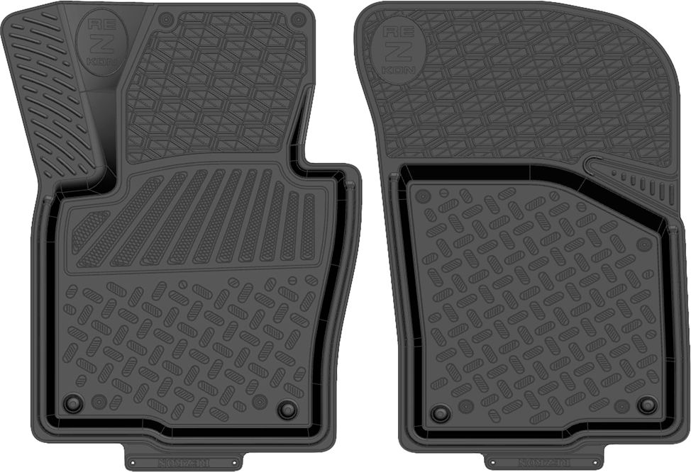 Коврики Rezkon резиновые передние для салона Volkswagen Jetta VI 2010-2018. Артикул 1535010100