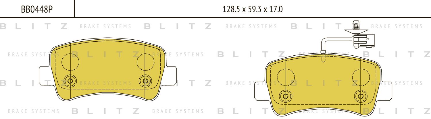 Колодки тормозные OPEL MOVANO 10- задн. (Blitz). Артикул BB0448P