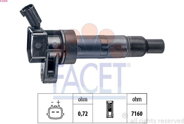 Катушка зажигания Facet Made in Italy - OE Equivalent. Артикул 9.6456