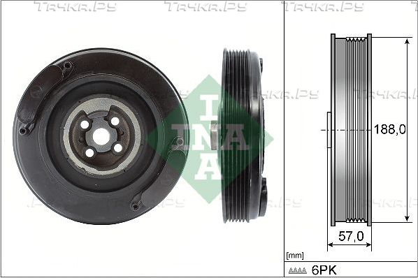 Шкив коленвала Ina для Volvo S80 I 1999-2006. Артикул 544 0002 10