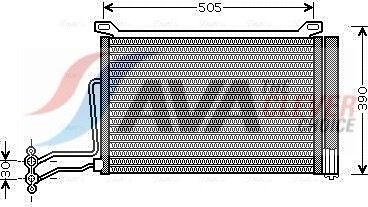 Радиатор кондиционера (конденсатор) AVA (алюминий). Артикул BW5264D