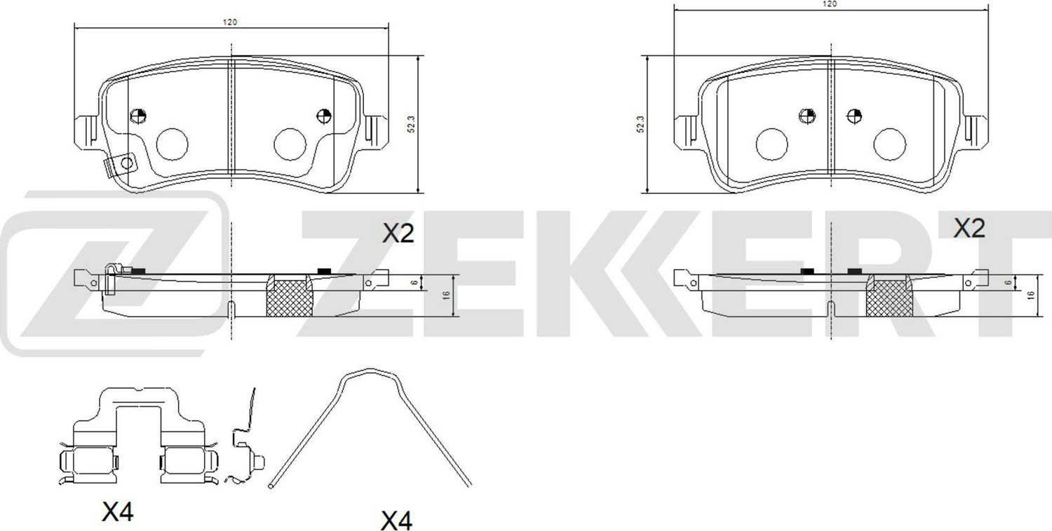 Тормозные колодки Zekkert. Артикул BS-1449