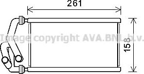 Радиатор отопителя (печки) AVA. Артикул HDA6294