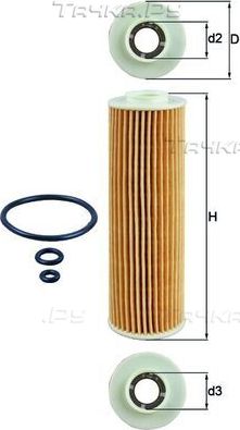 Масляный фильтр Mahle. Артикул OX 183/5D1