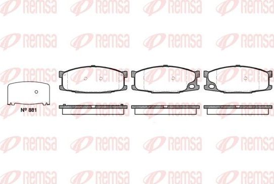 Тормозные колодки Remsa. Артикул 0283.10