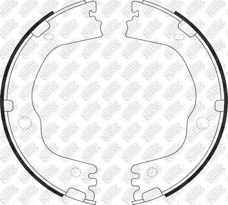 Тормозные колодки (стояночная тормозная система) NiBK. Артикул FN0697