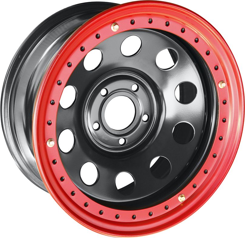 Колёсный диск OFF-ROAD Wheels усиленный стальной черный с бедлоком 5x127 8xR17 d75 ET0 для Jeep Wrangler JK 2007-2013. Артикул 1780-52775BL-0 BD-R