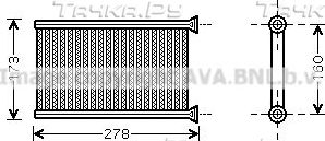 Радиатор отопителя (печки) AVA для BMW 1 I (E81/E82/E87/E88) 2004-2012. Артикул BWA6342