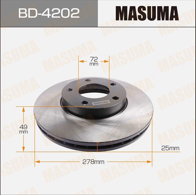 Тормозной диск Masuma. Артикул BD-4202