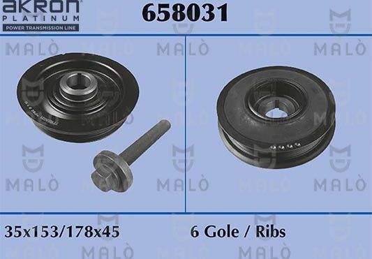 Шкиф к/вала astra g/zafira 2.0 dti Malo. Артикул 658031