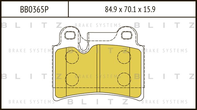 Колодки тормозные VW TOUAREG 04- задн. (Blitz). Артикул BB0365P