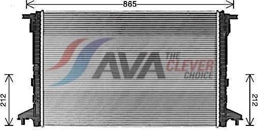 Радиатор охлаждения двигателя AVA. Артикул AI2440