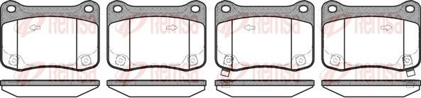 Тормозные колодки Remsa задние для Lexus IS II 2007-2013. Артикул 1353.02