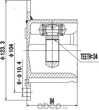 Комплект ШРУСа (Dynamatrix-Korea). Артикул DCV661044