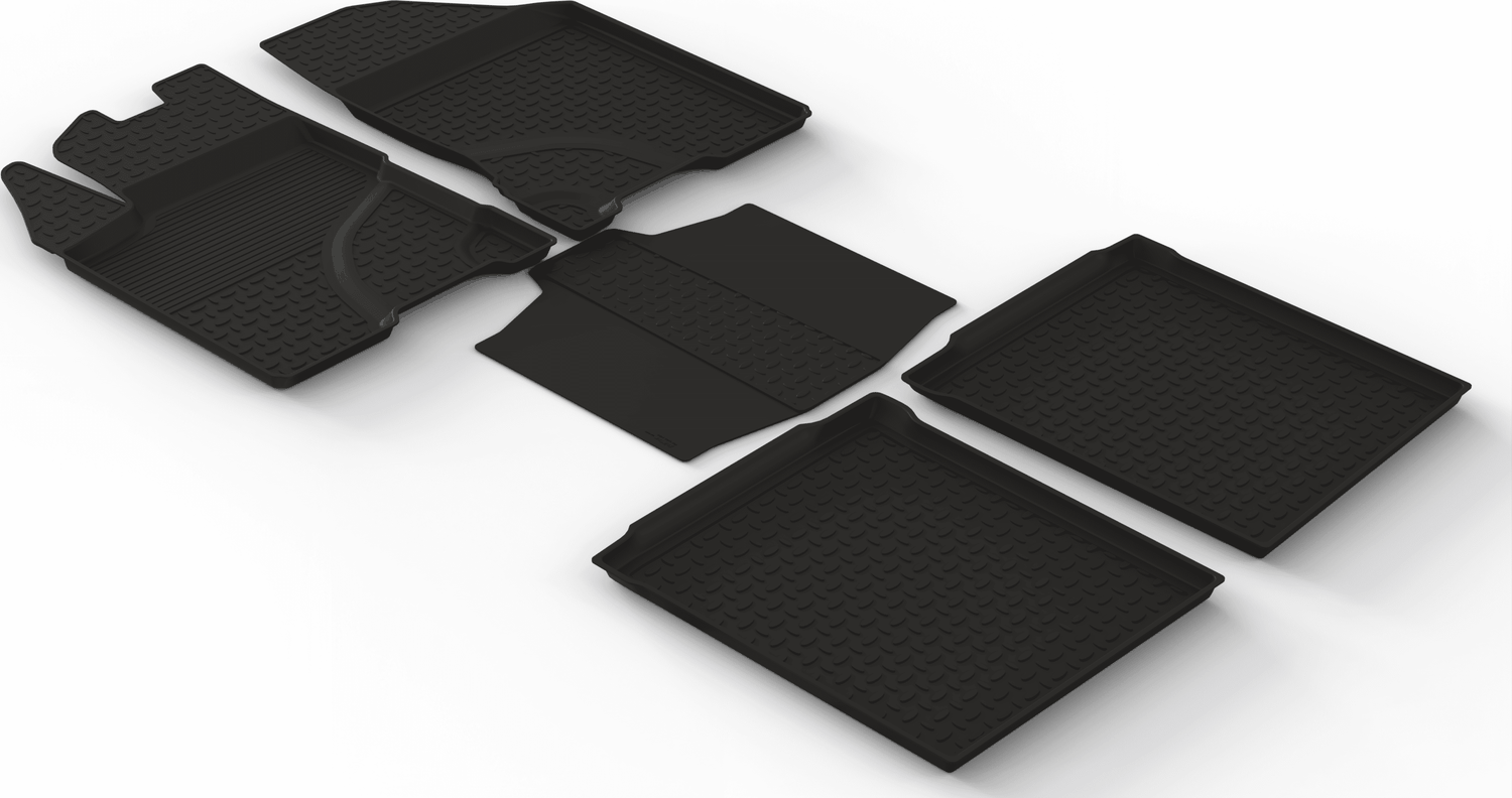 Коврики резиновые Seintex с высоким бортиком для салона Lada Aura 2024-2026. Артикул 318201