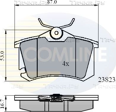 Тормозные колодки Comline Comline задние для Volkswagen Golf Plus I 2005-2013. Артикул CBP01761